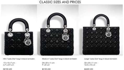 my lady dior size|lady dior 五格.